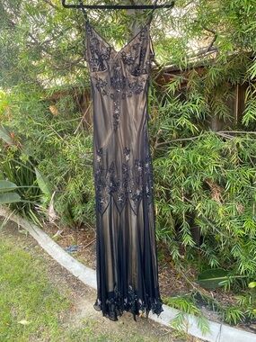 Vintage Adrianna Papell silk beaded dress